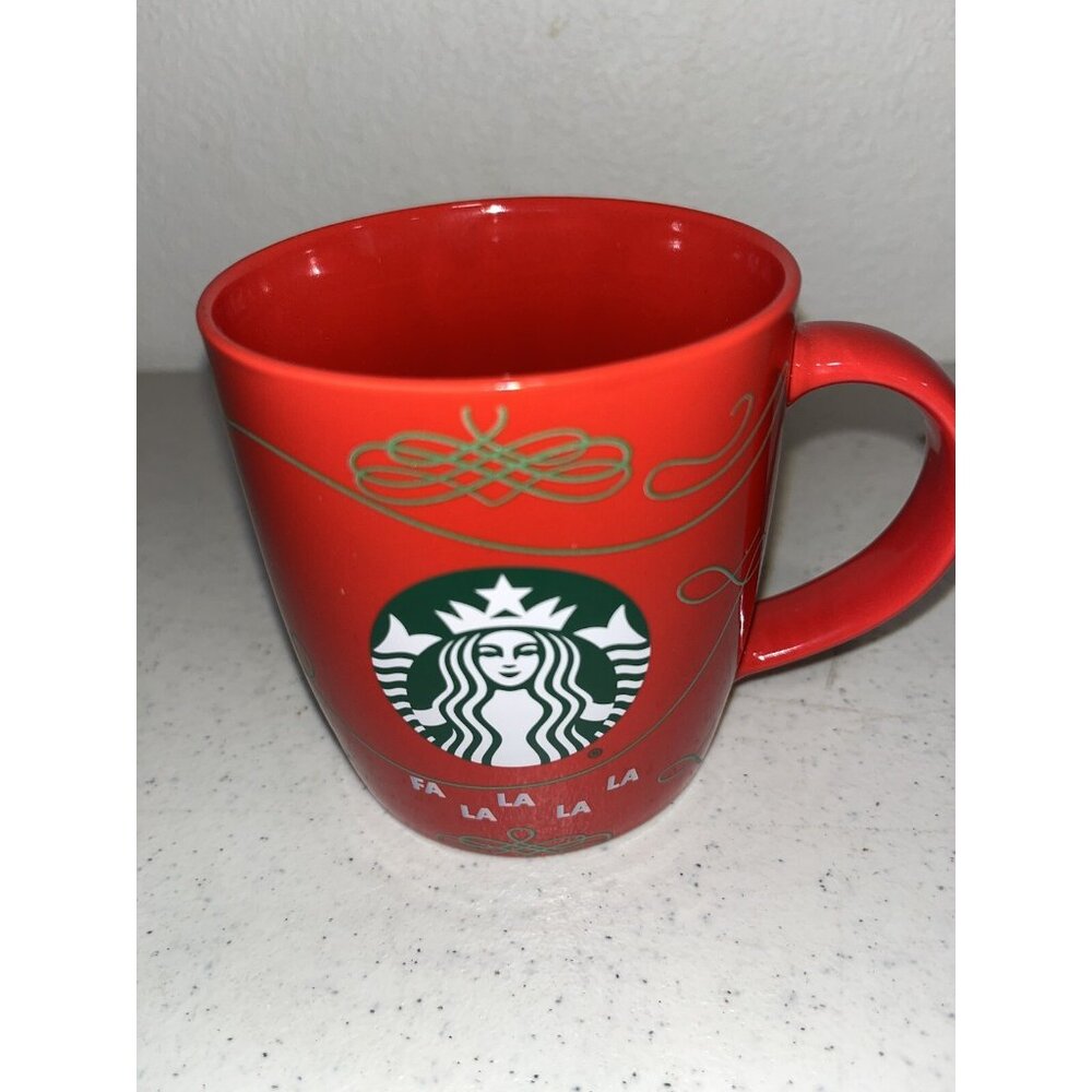 Starbucks Christmas Mug Red Falala 2020 Holiday 12 Oz  Cozy Logo Coffee Cup